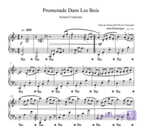 نت پیانو Promenade Dans Les Bois