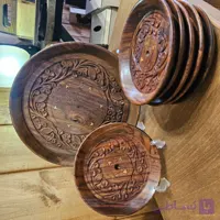 ست ۷ تکه پذیرایی/بشقاب چوبی