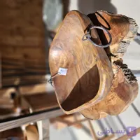 میوه خوری چوبی دسته فلزی مدل مربع
