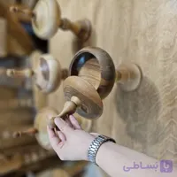 شکلات خوری پایه بلند چوب گردو