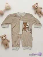 سرهمی دکمه‌دار نوزادی فانتزی مدل طرح تدی خرس Giant Teddy خرسی – 0 تا 6 ماهگی