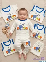 ست ۵ تکه نوزادی طرح جوجه رنگی coochooloo – سایز 0 تا 3 ماه