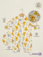 سرهمی دکمه‌دار نخی نوزادی طرح فانتزی هاپو و ستاره Baby Arash (1 تا 8 ماهگی)