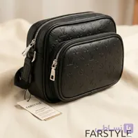 کیف دوش زنانه طرح ال‌وی (LV) دوخانه رنگ مشکی | جادار و اسپرت