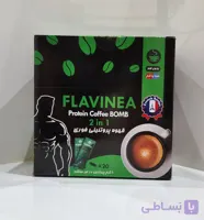 قهوه پروتئین وی برند فلاوینا در بسته بندی ۲۰ ساشه ای