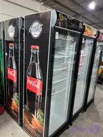 یخچال ویترینی ایستاده عرض 70 طرح کوکاکولا شیشه ای