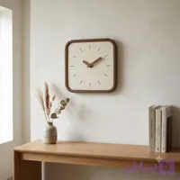 ساعت دیواری چوبی مربع مدل مهسا
