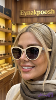عینک آفتابی زنانه باربری رنگ کرمی