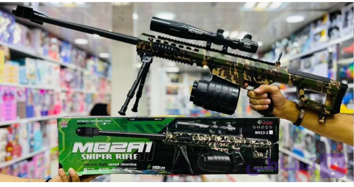 تفنگ اسنایپر تیر ژله ای رگباری دوربین دار بزرگ HD X60 شرکت wow اصلی با ارسال فوری