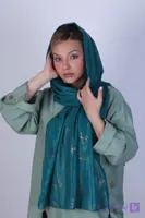 شال حریر طرح پاپیون