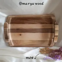 سینی چوبی مستطیل با چوب گردو کد m04