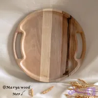 سینی چوبی گرد با چوب گردو کد m05