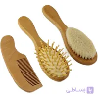 شانه برس سه عددی چوبی only نوزاد