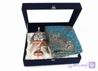 ست شکلات خوری پرداز ارتفاع ۲۶ و ترمه ۱در۱ با جعبه جیر