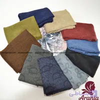 شال طرحدار چهار طرف ریش سنگشور کد 1058