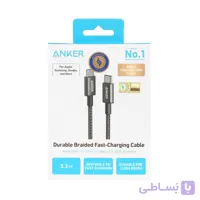 کابل شارژ فست ANKER Type-C to Type-C مدل A8752H11 - مشکی (گارانتی 18ماهه حافظه طلایی ایستا)