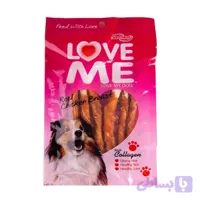 تشویقی سگ لاو می با طعم میله ای Love Me وزن 60 گرم
