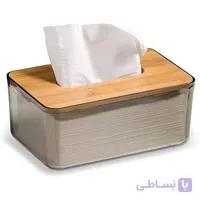 جا دستمال کاغذی اکرولیک چوب بامبو