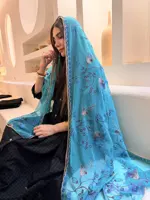 شال هندی سبز گلدوزی 233