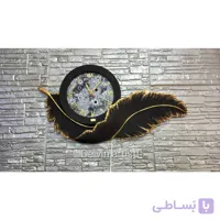 ساعت دیواری جدید طرح پر و ماه برجسته با نور مخفی، دست ساز