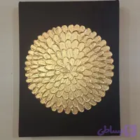 تابلو دکوراتیو گل برجسته کار شده با ورق طلا (کد 97BBB)