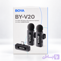 میکروفون دوکاربره یقه‌ای بی‌سیم بویا BOYA BY-V20