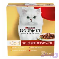 کنسرو گورمت گلد پورینا گربه خورشتی مولتی پک 4 طعم 12 عددی