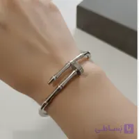 دستبند النگویی بنگل زنانه استیل میخ کد33