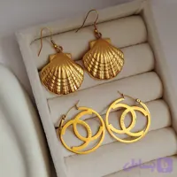 گوشواره پرستاره طلایی استیل