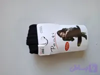 جوراب شلواری طرح بافت گندمی پنتی رنگ مشکی