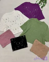 کراپ نخ پنبه نگینی مجلسی زنانه