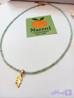 گردنبند سنگ طبیعی آمازونیت تراش جواهری و گوی برناردو تضمین اصالت محصول