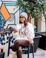 دورس زنانه ترک برند quzu توکرکی کرم بالا با طرح گلدوزی اسب گرم و برای استایلای خاص