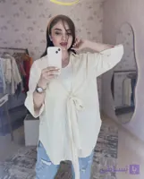 شومیز زنانه ترک برند بیسئو مدل گره ای