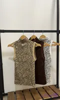 تاپ آستین حلقه ای پلنگی