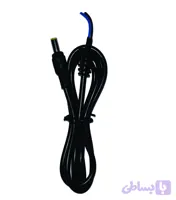 فیش آداپتور نری سیم دار 100cm دارای سیم گیر (گلند دار ، سرصاف استاندارد 5.5mm )