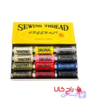 نخ خیاطی رنگی اورجینال وارداتی بسته 12 رنگی