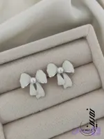 گوشواره میناکاری پاپیون و مروارید کد 4103