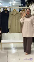 مانتو شانتون دیپلمات قد ۹۰ سایز بزرگ آستین مچی شیک
