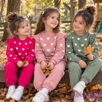 بلوز و شلوار قلبی دخترانه بچگانه سایز۴۵-۵۵