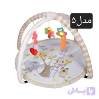 تشک بازی کودک جنس پارچه مخمل چاپی طرح درخت حیوانات