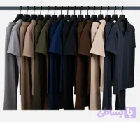 ست جدید تیشرت نیم یقه و شلوار کبریتی ریز بافت درجه 1
