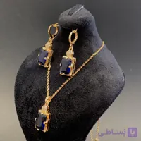 نیم ست خرمی ژوپینگ استیل با آبکاری رادیوم، رنگ ثابت، ضدحساسیت و طراحی ظریف زنانه