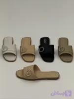 صندل پاشنه تخت بغل نگین برند لیپر کد۴۱۶