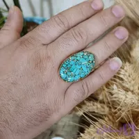 انگشتر مردانه فیروزه طلاروس