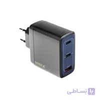 شارژر دیواری هیسکا مدل H-156EU ظرفیت 100 وات با 3 پورت