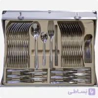 سرویس قاشق و چنگال مینیاتور ۱۲۸ پارچه ۲۴ نفر ضد زنگ با کیف سامسونت