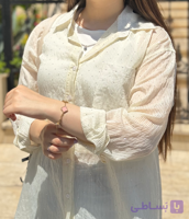 شومیز نگین دار حریر مدل نسترن