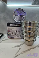 لگن آبکش و رنده استیل ۶ پارچه دسینی