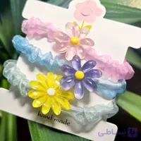 کش مو شکوفه پاستلی 3 عددی